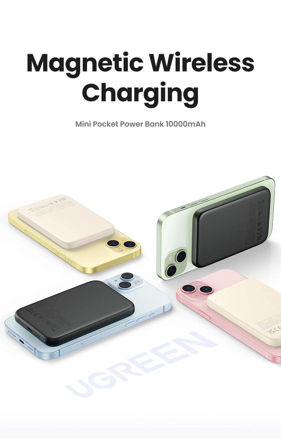 UGREEN PD20W Power Bank Magnetic 10000mAh Portable Wireless Fast Charging PowerBank for Magsafe for iPhone 17 15 Pro Max 16 Pro - Fullshopping