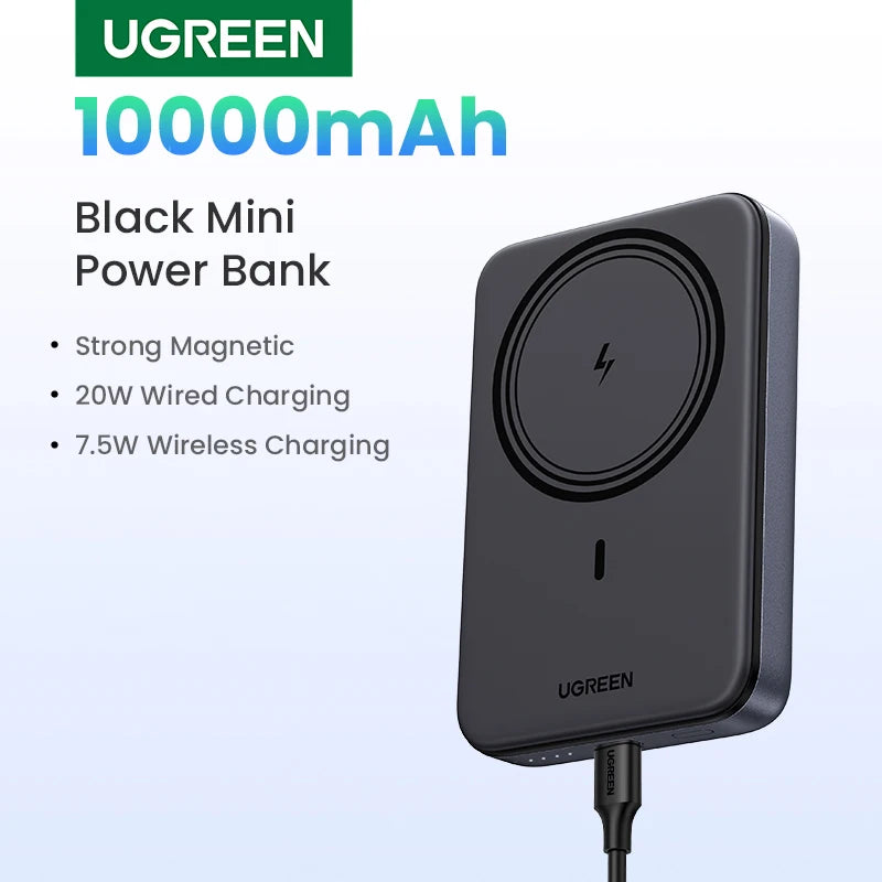 UGREEN PD20W Power Bank Magnetic 10000mAh Portable Wireless Fast Charging PowerBank for Magsafe for iPhone 17 15 Pro Max 16 Pro - Fullshopping