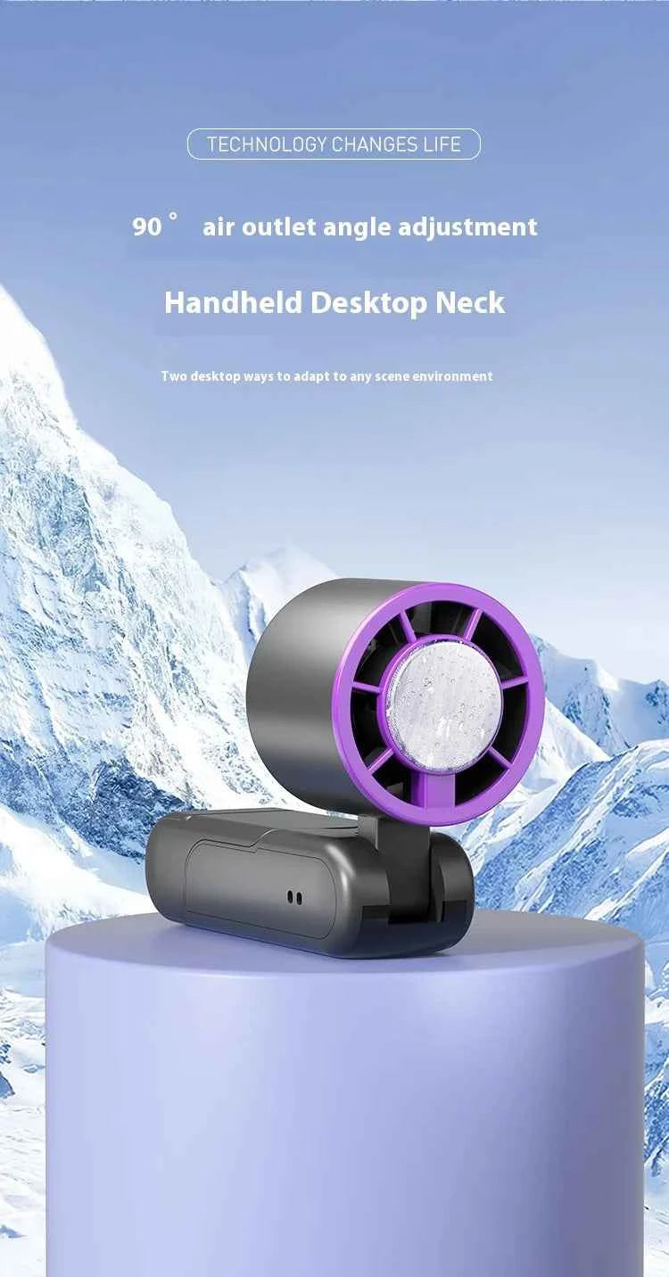 New handheld cooling fan with 100 levels of cooling and folding, portable turbo fan fan
