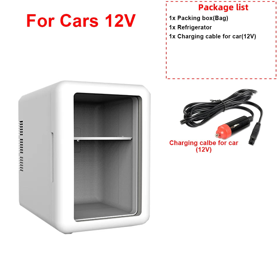 4L Mini Beauty Refrigerator With Cooling And Heat  Both Car Home Use Refrigerated Storage For Skincare Products To Keep Fresh - Fullshopping