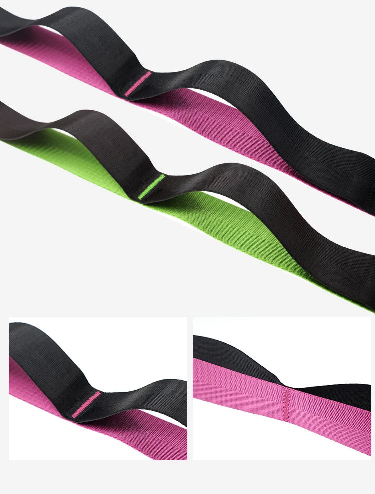 Stretching Strap Yoga Strap with Loops, Stretch Straps for Physical Therapy, Non-Elastic Exercise Strap for Pilates, Dance,Sport - Fullshopping