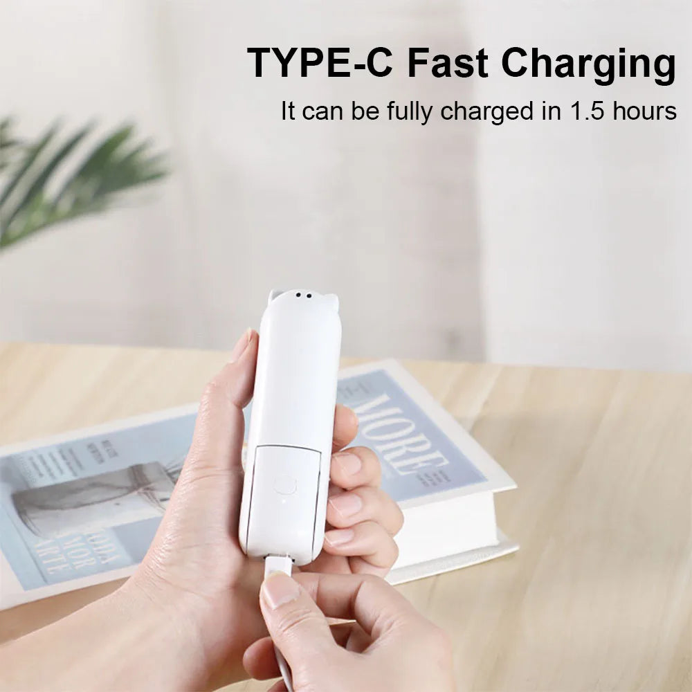 Portable Mini Handheld Fan Small Pocket Fan USB Rechargeable Battery Fan Folding Cooling Hand Fan Mini USB Fan with Power Bank - Fullshopping