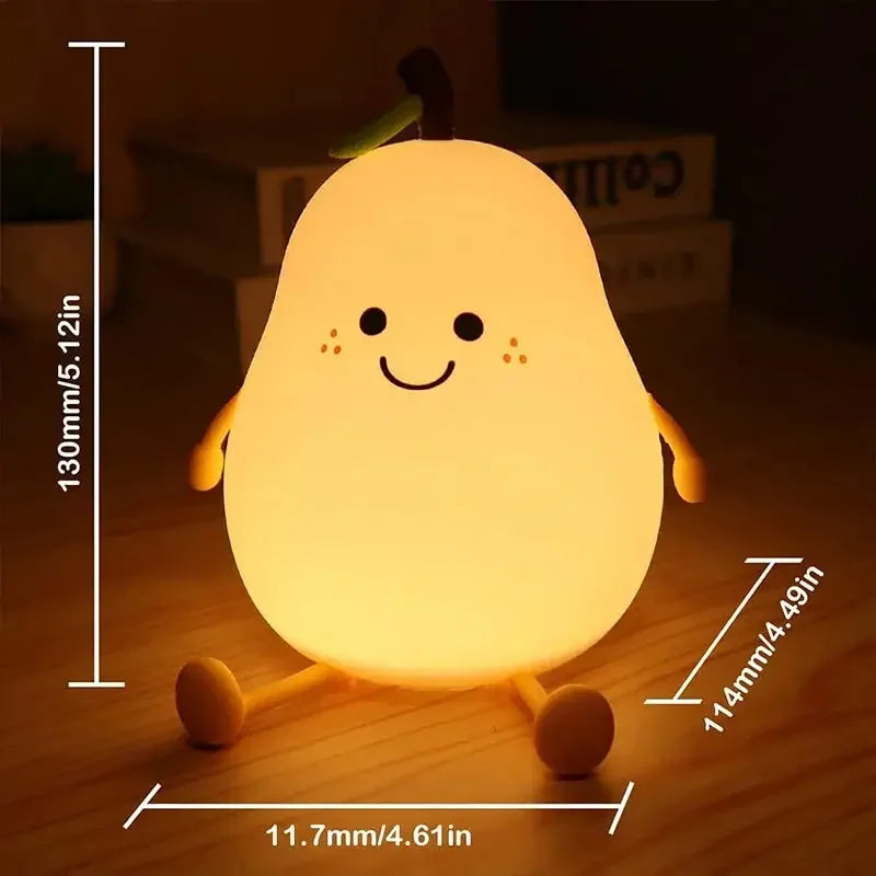 Soft Silicone Night Light - USB Rechargeable Touch Control 3-Level Dimmable Bedside Lamp for Nursery, Kids, Babies & Gift Decor - Fullshopping