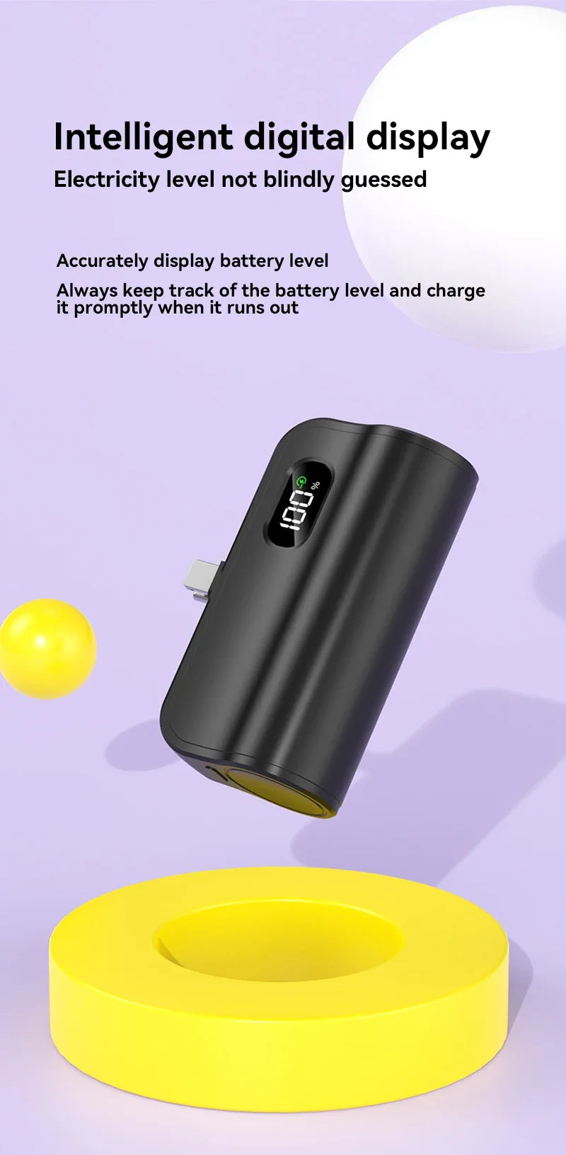 Mini Capsule 50000mAh High Capacity Power Bank Portable Wireless Fast Charging External Battery For iPhone Huawei Samsung - Fullshopping