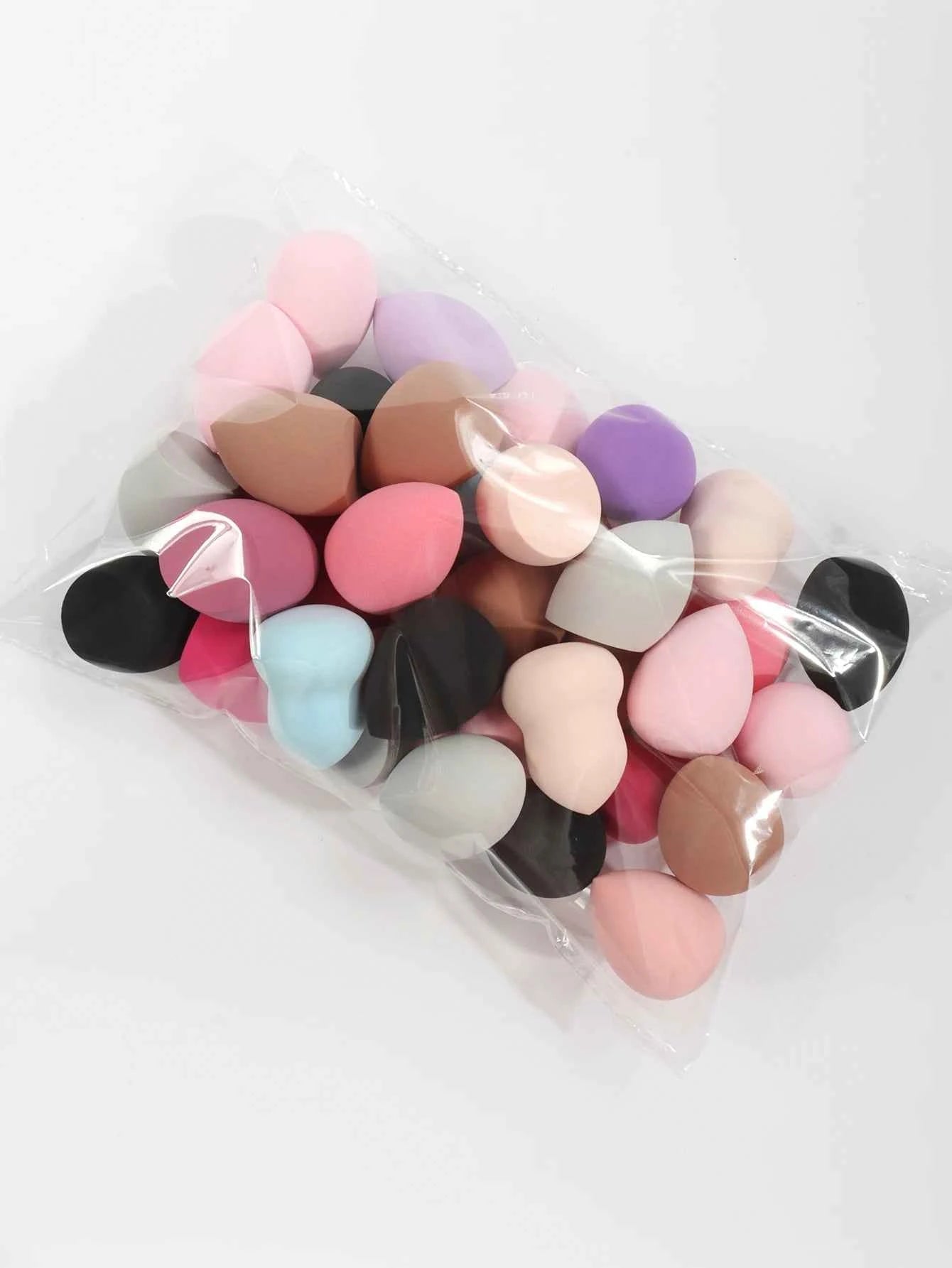 Medium Size Beauty Sponge 6/12/24/36/60 Pieces, Random Color and Shape, Foundation Mixing Beauty Sponge, Liquid, Cream and Powder - Fullshopping