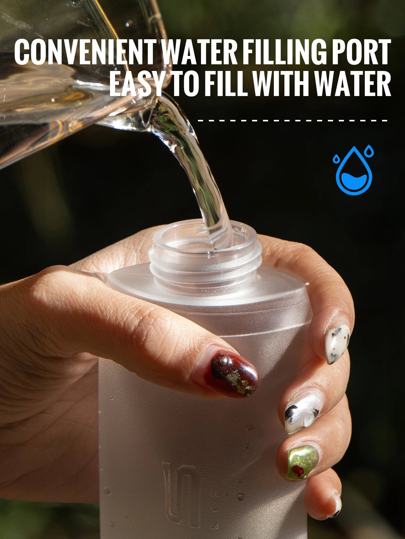 WRELS Running Water Bottle Soft Flask Folding Collapsible Water Bottle TPU BPA-Free Camping Hiking Travel Folding Water Bottle - Fullshopping