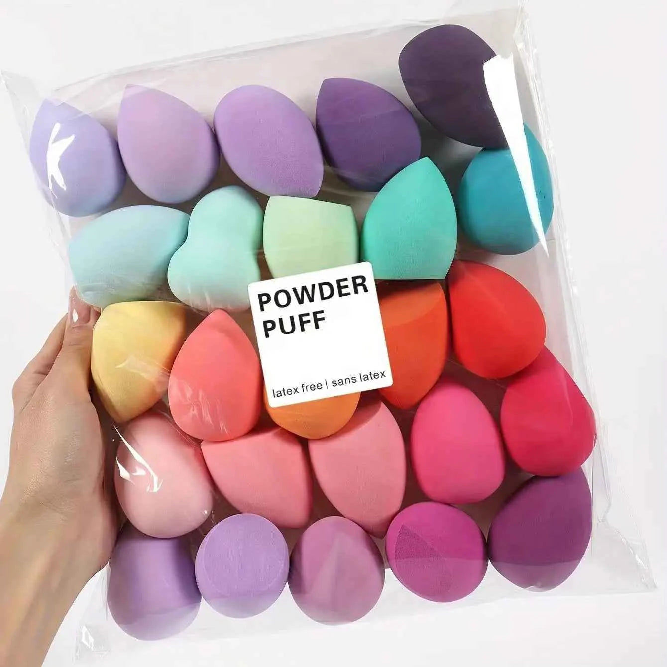 7piece/18piece makeup sponge set, suitable for liquid BB cream powder application, makeup egg dry wet dual-use powder puff - Fullshopping