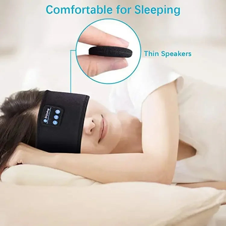 Sleep Mask Bluetooth Sleeping Headphones Headband Thin Soft Elastic Comfortable Wireless Music Headset Eye Mask For Side Sleeper - Fullshopping