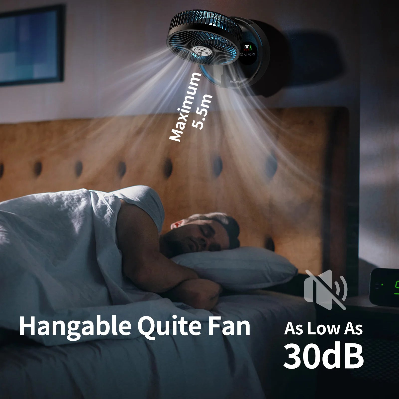 Socool 20000mAh Portable Folding Fan 8 Speeds Wind & Auto Oscillation Rechargeable Floor Standing Desk Fan with Remote for Home