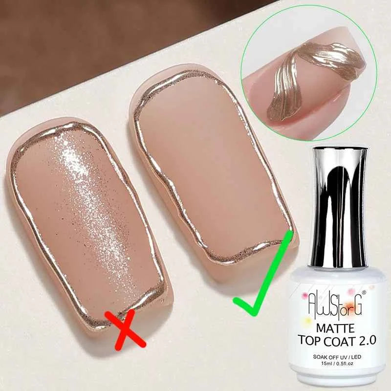 BOZLIN 15ML Super Top Coat  Function Gel No Wipe Matte Top Gel Transparent Soak Off  UV LED Nail Art Manicure Gel Varnish Primer - Fullshopping