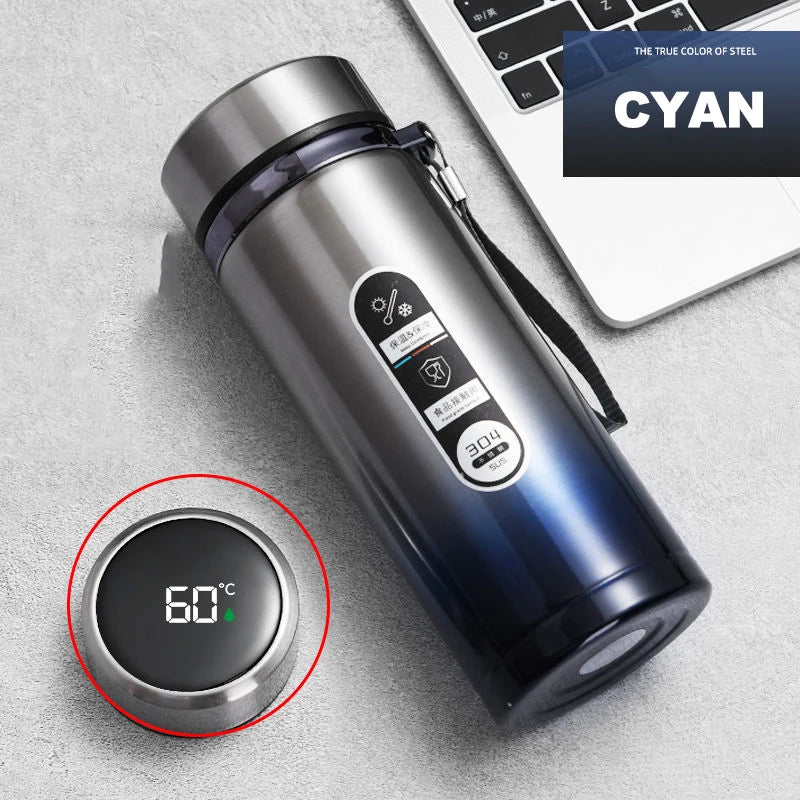 500ML-1Liter Stainless Steel Thermos Bottle with LED Temperature Display Sus304 Tea Water Bottle Vacuum Flask Portable Cups - Fullshopping