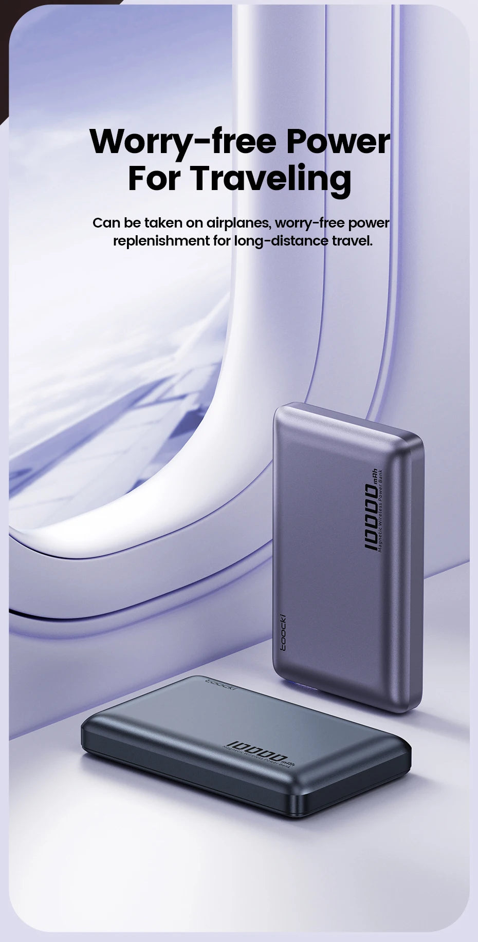 Toocki Magenetic PowerBank 10000mAh 15W Wireless Charging for Magsafe PD 20W Extenal Battery for iPhone 17 16 15 14 13 Pro Max - Fullshopping