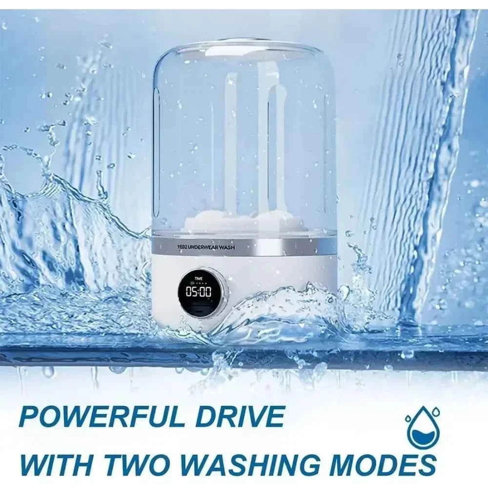 Wireless washing machine portable underwear cleaner 1L mini Socks Washing Machine Dehydratable Laundry Bucket - Fullshopping