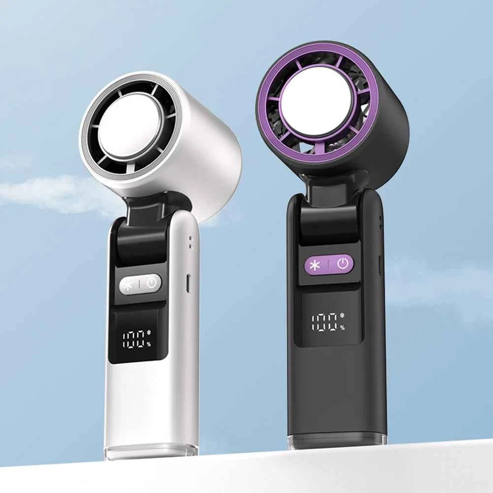 Portable Hand Fan Speed 1-100 Turbos Chilled Mini Bladeless Handheld Fan USB Rechargeable Personal Highspeed Fans Electric Fan