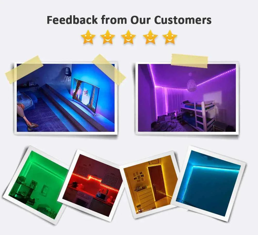 LED Strip Lights RGB 3535 ,5V 1M-30M,16 million colors, RGB , Led Strip Lighting Music Sync, Color Changing for Party Home - Fullshopping