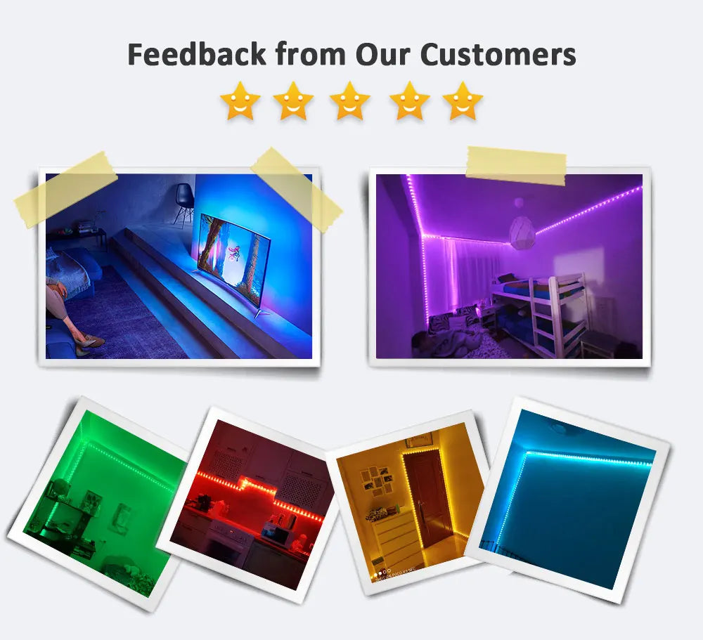LED Strip Lights RGB 3535 ,5V 1M-30M,16 million colors, RGB , Led Strip Lighting Music Sync, Color Changing for Party Home - Fullshopping
