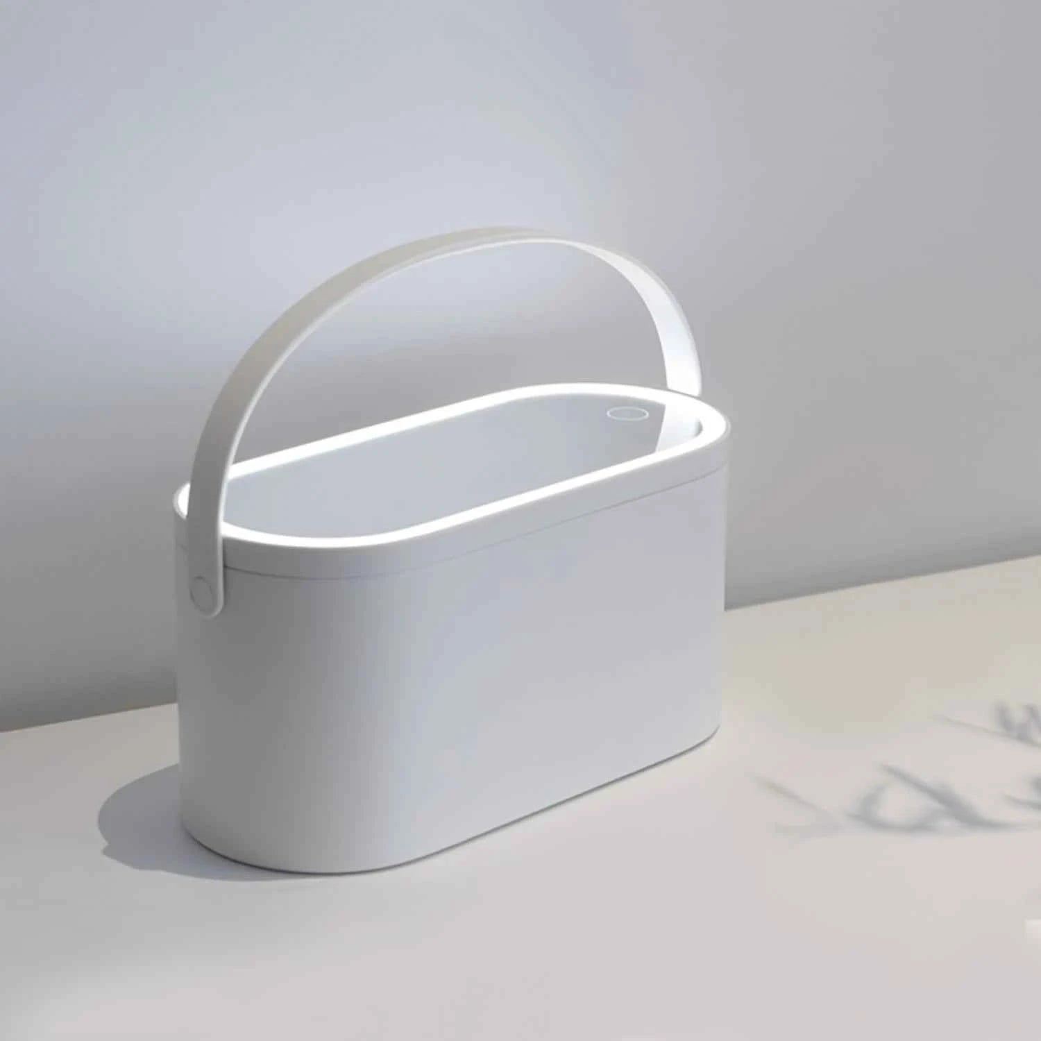 Cosmetic Storage Box, Cosmetic Bag, Makeup Bag, Portable Toiletry Case, Travel Cosmetic Case With Mirror And LED Lights; Great G