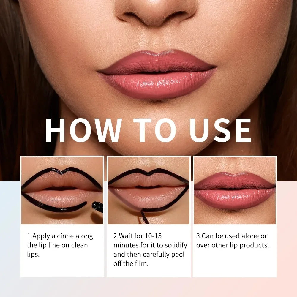 Waterproof Lip Liner Peel Off Tattoo Lipgloss Waterproof Long Lasting Matte Lip Tint Brown Contour Tear-off Lips Stain Cosmetic - Fullshopping