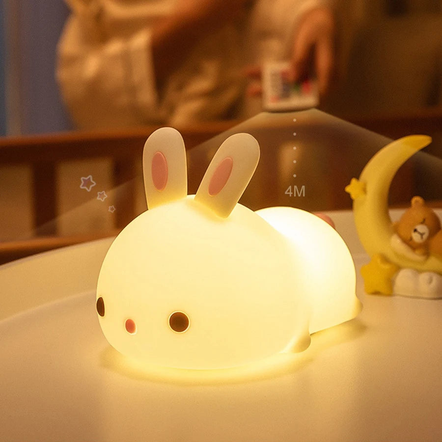 Axolotl Night Light for Kids 2 Brightness Silicone Nursery Sleeping Light Portable USB Rechargeable Bedside Lamp For Baby's Room - Fullshopping