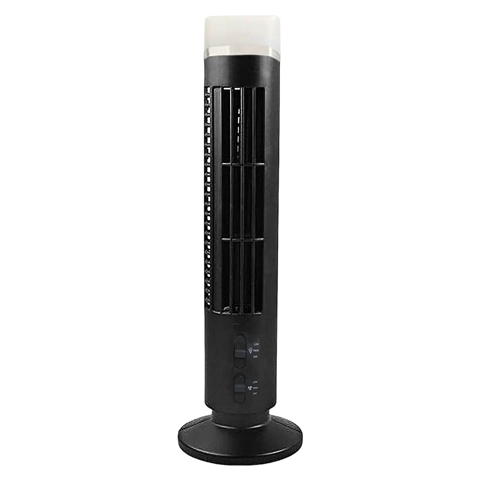 Vertical  Fan Bladeless Cooling Tower Fans with Light USB Plug-in Or Battery Powered 2-speed for Home Office