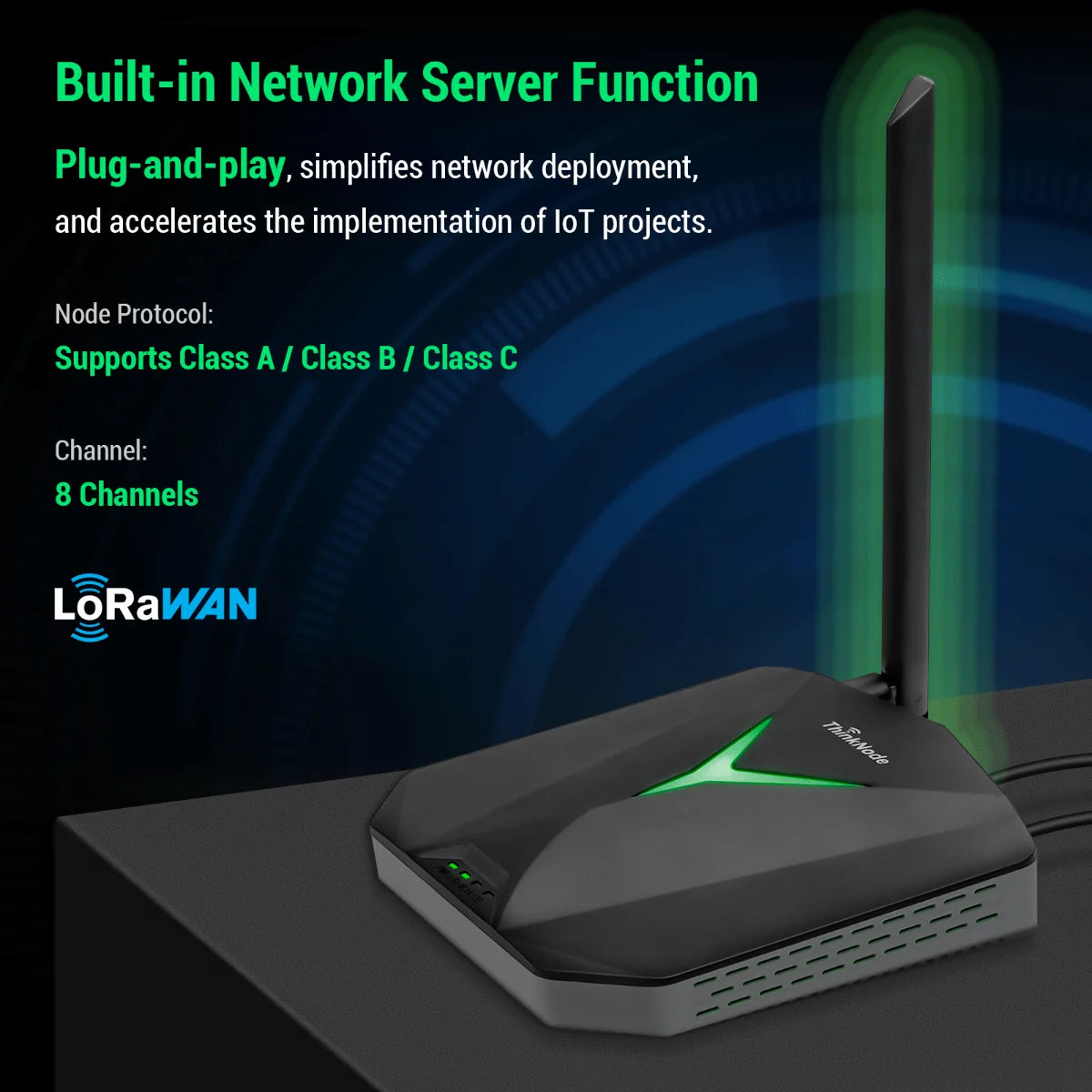 Elecrow ThinkNode G1 Indoor LoRaWAN Gateway Powered By SX1302 Chip 8-channel Transmission Support WiFi, Bluetooth, Ethernet