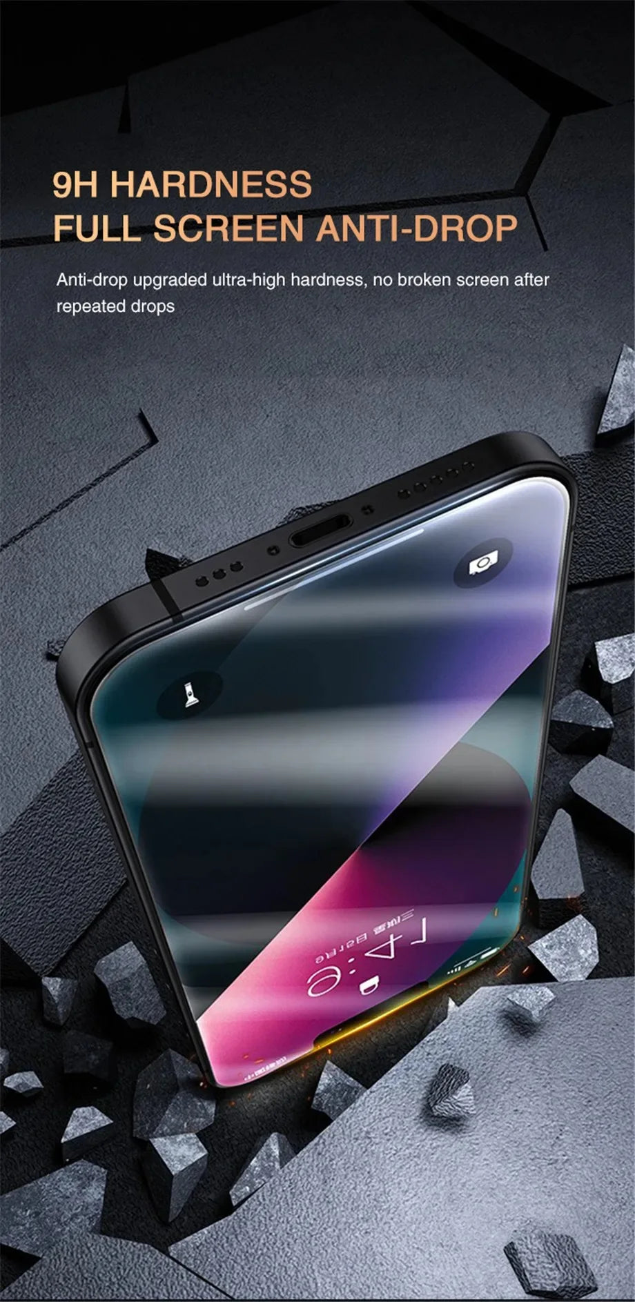 1-4Pcs Anti-spy Tempered Glass for IPhone 15 14 13 12 11Pro Max Full Cover Privacy Screen Protector For iPhone X XS Max XR Glass - Fullshopping