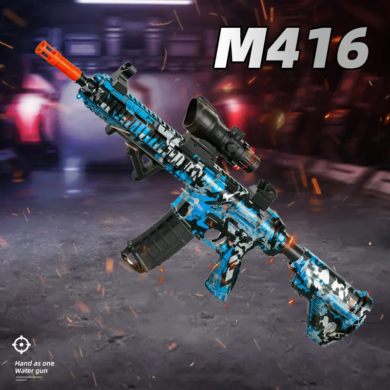 M416 Gun Toy Outdoor Electric Blaster Shooting Sport Gel Bullet Shoot Summer Water Ball Toys For Interactive Parent Child Game - Fullshopping
