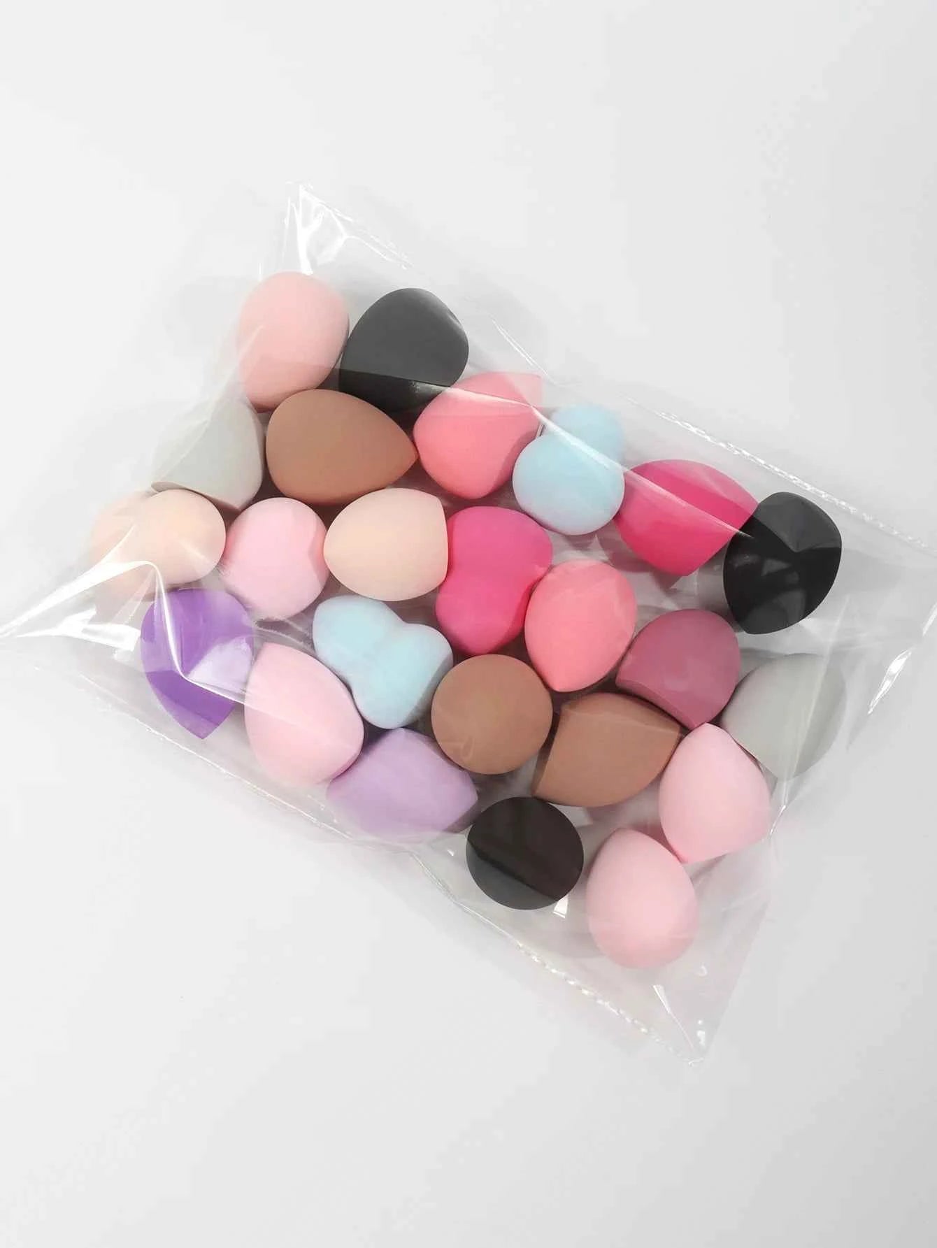 Medium Size Beauty Sponge 6/12/24/36/60 Pieces, Random Color and Shape, Foundation Mixing Beauty Sponge, Liquid, Cream and Powder - Fullshopping