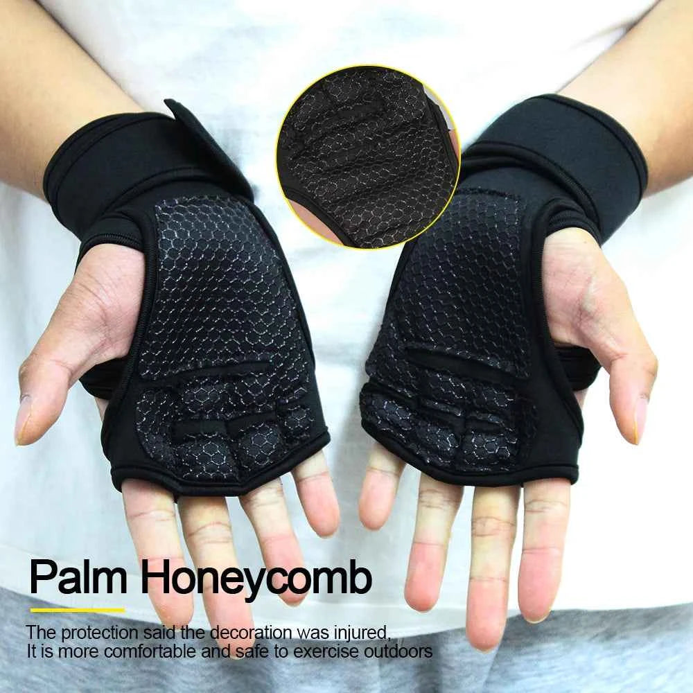 Training Sport Gloves for Men Women Workout Gloves Fitness Body Building Weightlifting Gym Hand Wrist Palm Protector Gloves - Fullshopping