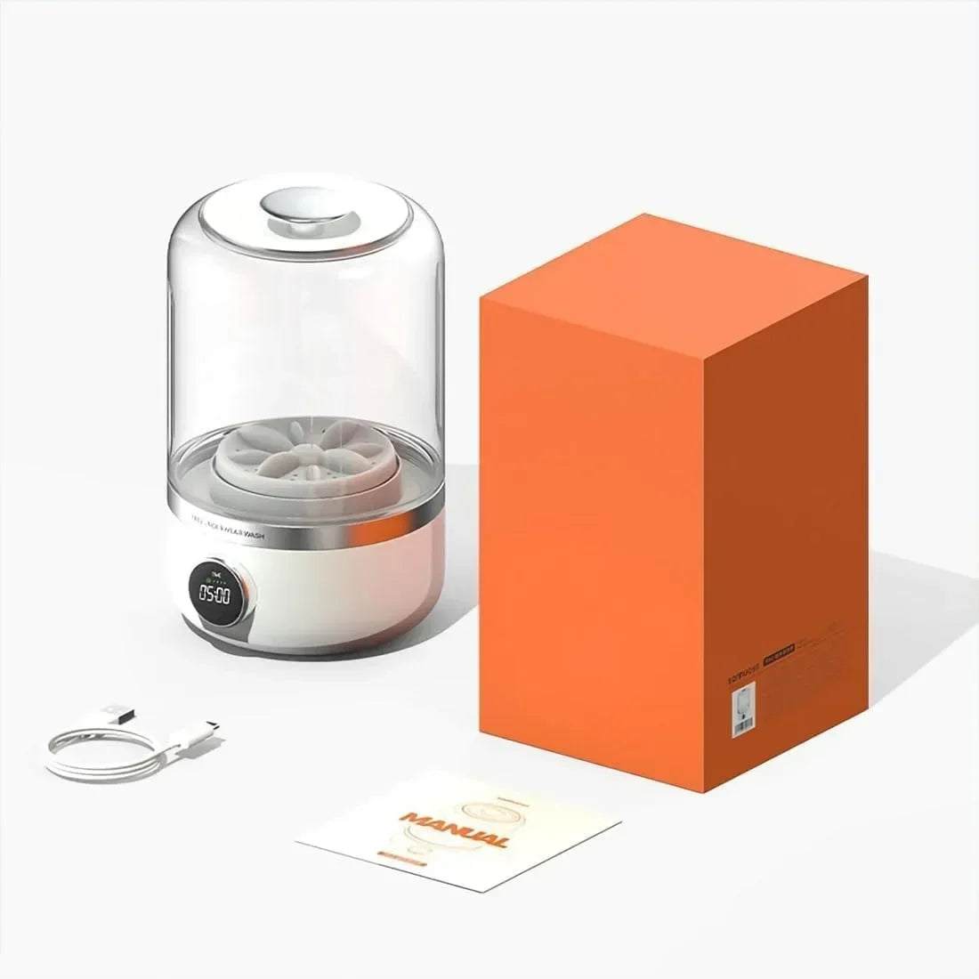 Wireless washing machine portable underwear cleaner 1L mini Socks Washing Machine Dehydratable Laundry Bucket - Fullshopping