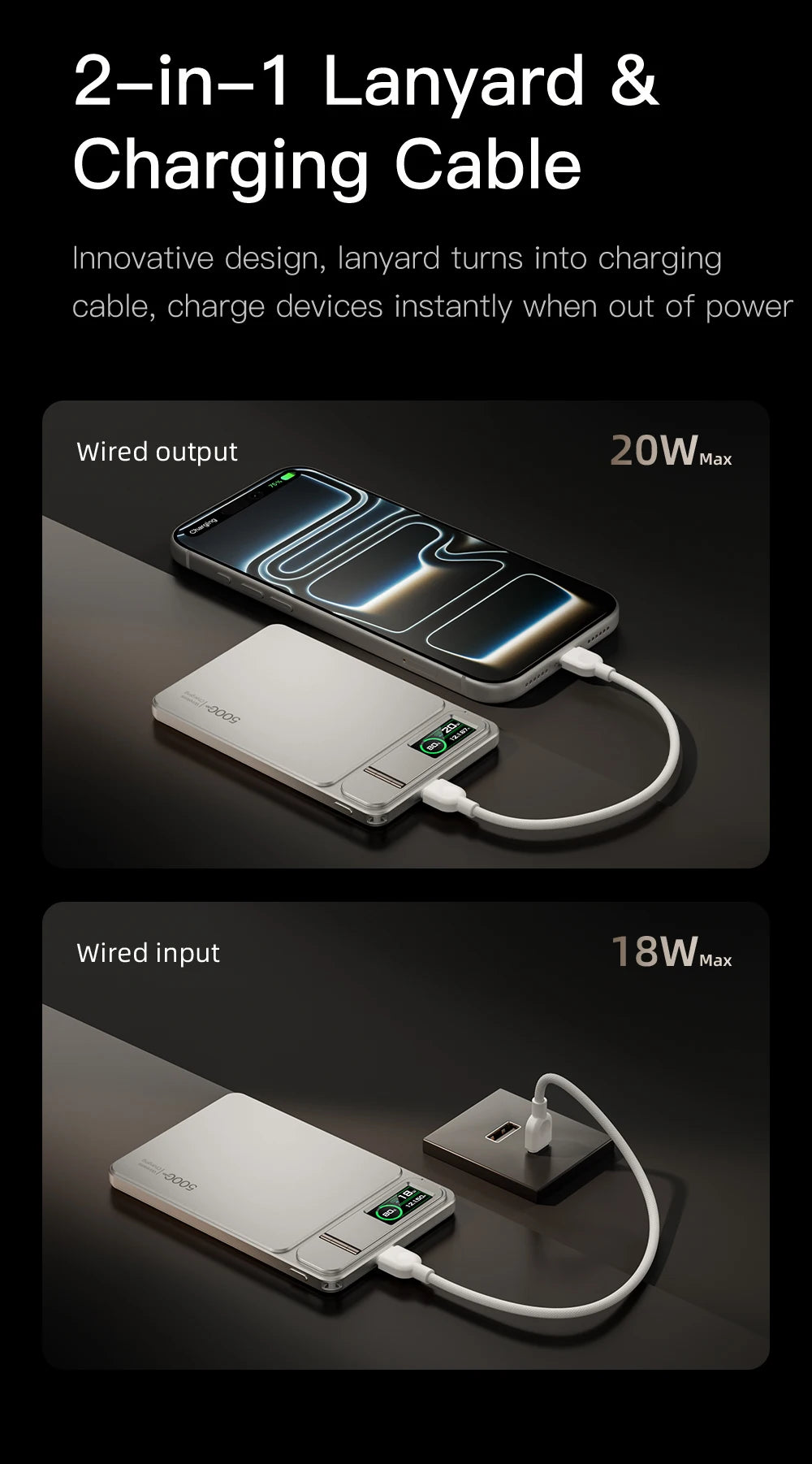 CCC 10000mAh Slim Original Power Bank For MagSafe,Magnetic Wireless 20W Fast Charging Portable Battery For iPhone 12-17 iWatch - Fullshopping