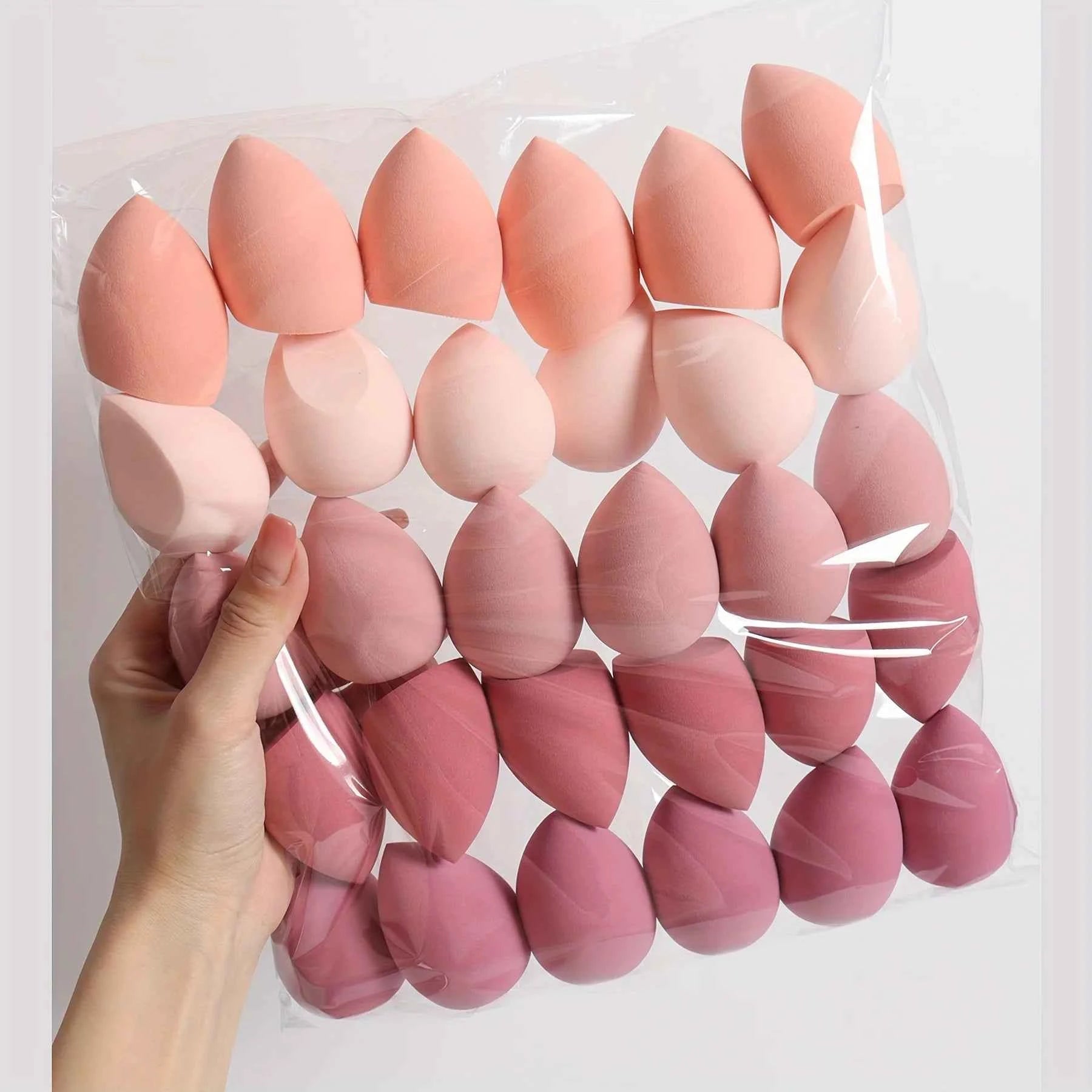 7piece/18piece makeup sponge set, suitable for liquid BB cream powder application, makeup egg dry wet dual-use powder puff - Fullshopping