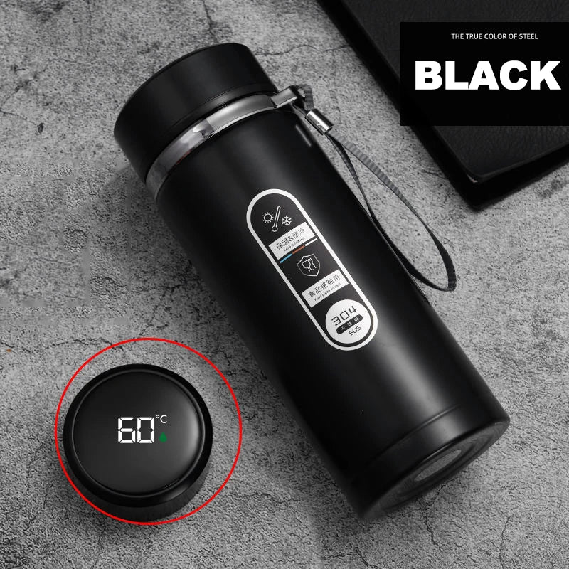 500ML-1Liter Stainless Steel Thermos Bottle with LED Temperature Display Sus304 Tea Water Bottle Vacuum Flask Portable Cups - Fullshopping
