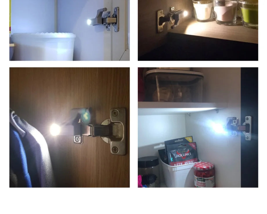 YzzKoo Universal LED Inner Hinge Lamp Cabinet Induction Lights Wardrobe Cupboard Sensor Lights Kitchen Closet Night Lamp - Fullshopping