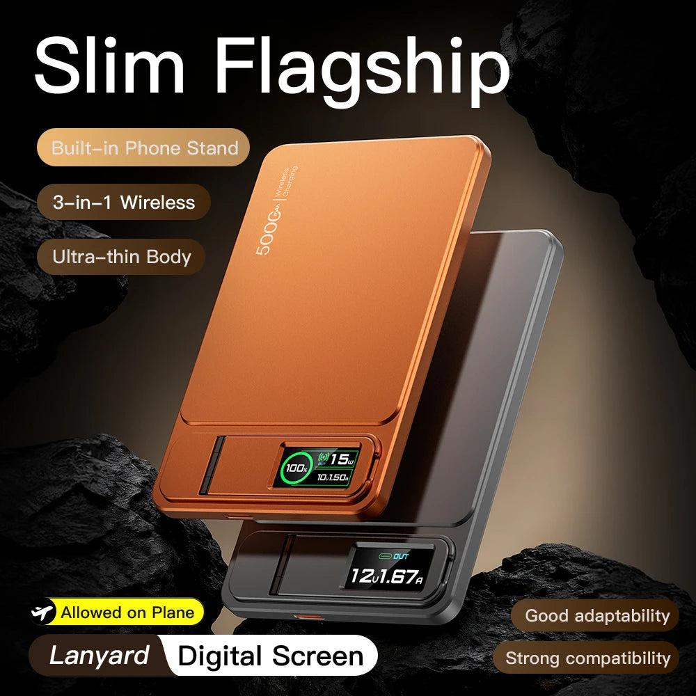 CCC 10000mAh Slim Original Power Bank For MagSafe,Magnetic Wireless 20W Fast Charging Portable Battery For iPhone 12-17 iWatch - Fullshopping