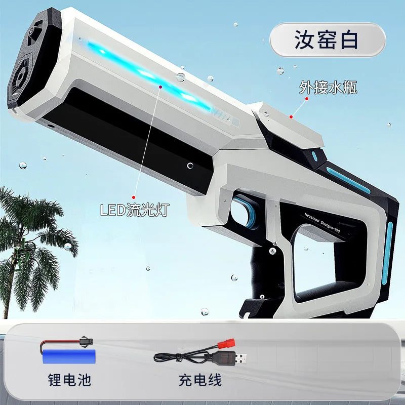 Water Guns Electric For Adults Powerful Squirt Automatic Water Suction Water Blasters Summer Outdoor Beach Toy For Kids Gift