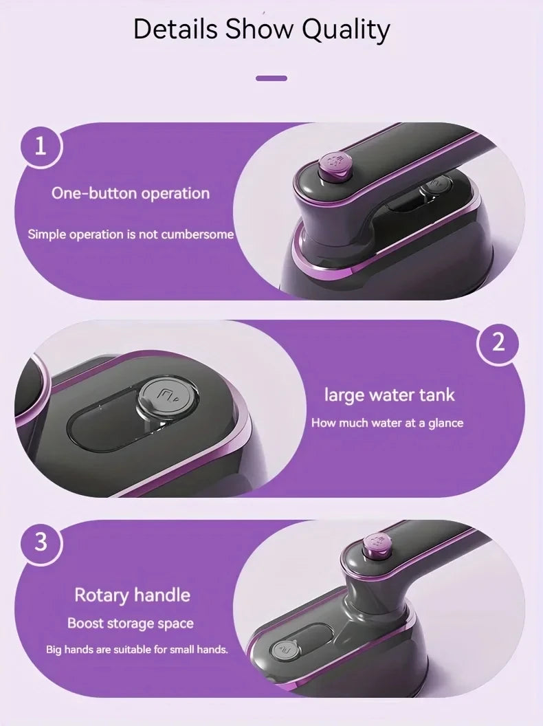 Handheld Steam Iron Portable Mini Dormitory Home Hanging Iron Foldable For Easy Travel Quick Dressing And Ironing Of Clothes - Fullshopping