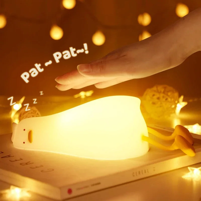 Soft Silicone Night Light - USB Rechargeable Touch Control 3-Level Dimmable Bedside Lamp for Nursery, Kids, Babies & Gift Decor - Fullshopping