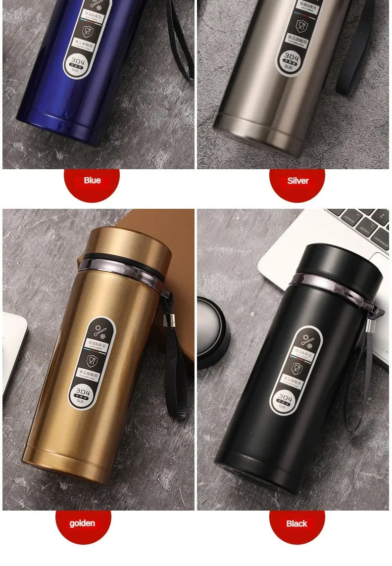 500ML-1Liter Stainless Steel Thermos Bottle with LED Temperature Display Sus304 Tea Water Bottle Vacuum Flask Portable Cups - Fullshopping