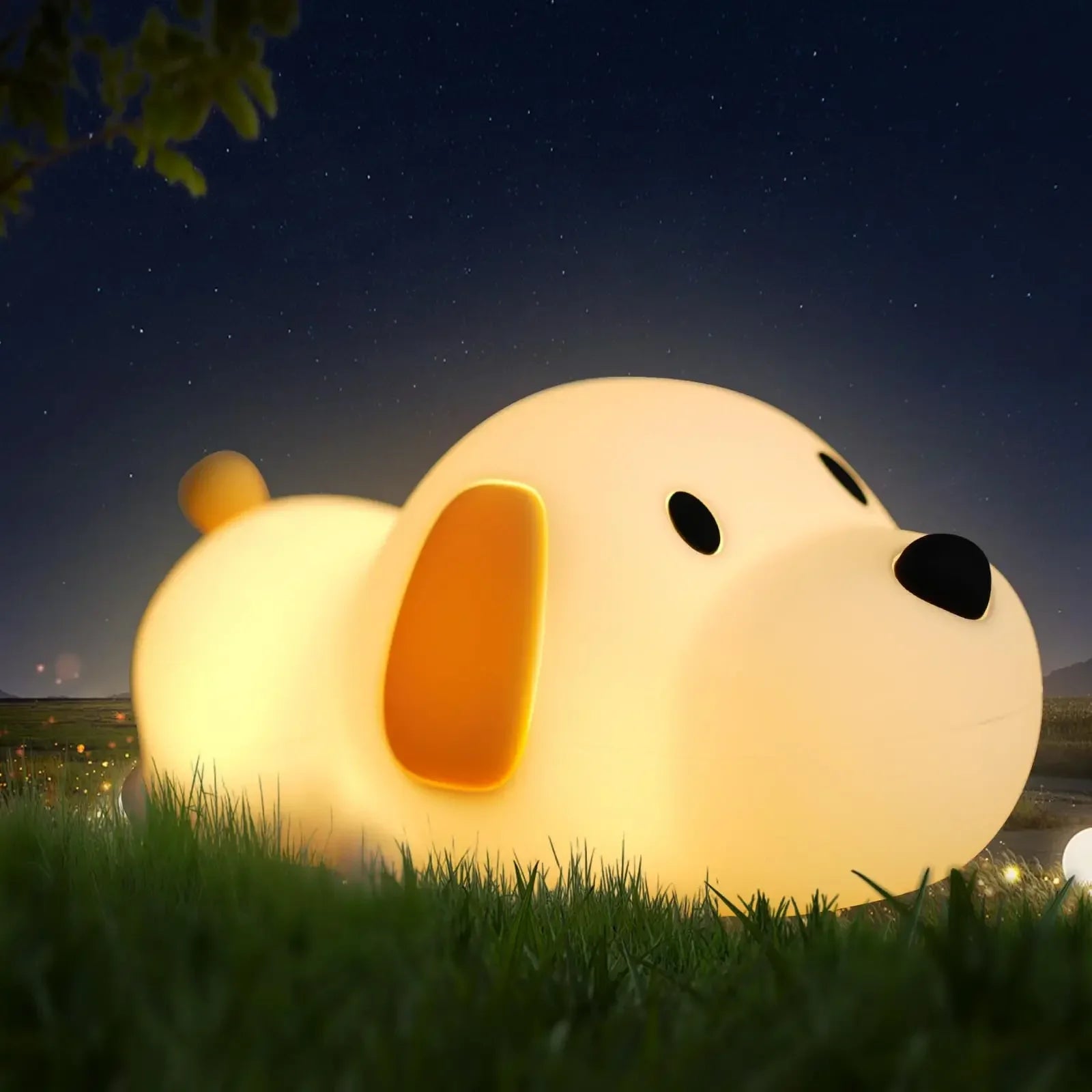 Cute Animal-shape Silicone Night Light Rechargeable Bedside Patting Nightlights For Child Holiday Gift Bedroom Decor Lighting - Fullshopping