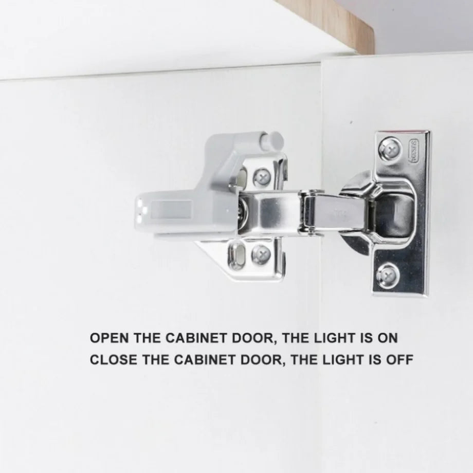 YzzKoo Universal LED Inner Hinge Lamp Cabinet Induction Lights Wardrobe Cupboard Sensor Lights Kitchen Closet Night Lamp - Fullshopping