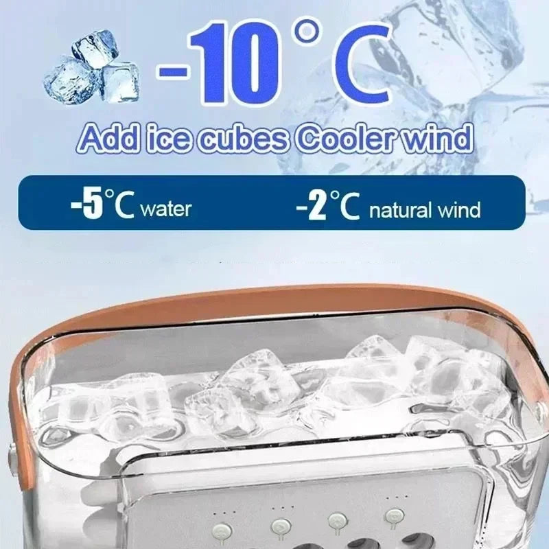 New 3 In 1 Fan AIr Conditioner Household Small Air Cooler LED Night Light Portable Humidifier Air Adjustment Fan Office Home Fan - Fullshopping