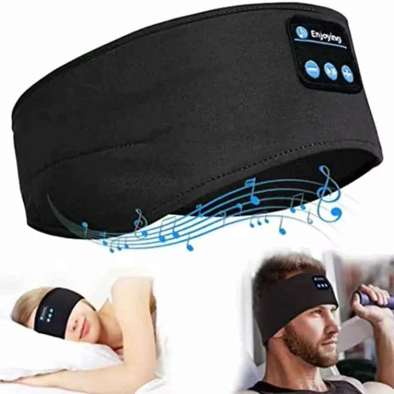 Sleep Mask Bluetooth Sleeping Headphones Headband Thin Soft Elastic Comfortable Wireless Music Headset Eye Mask For Side Sleeper - Fullshopping