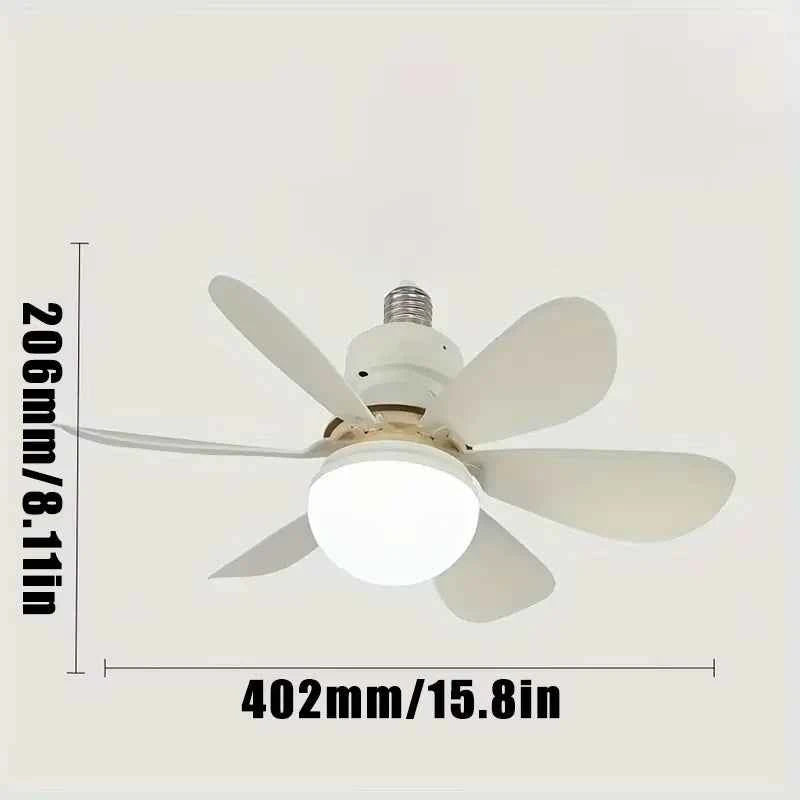 1pcs Ceiling Fans Light E27 LED with Remote Dimming Function Ceiling Fan Light for Bedroom Garage Study Kitchen and Home Use