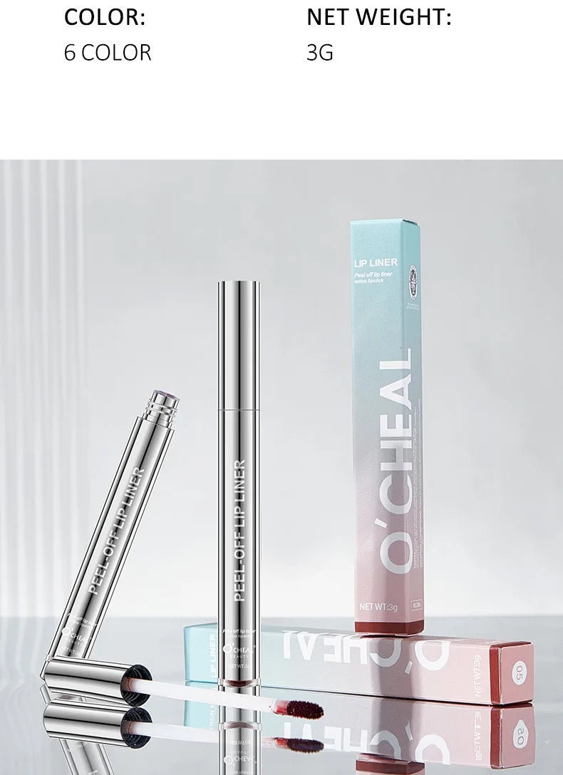 Peel Off Lip Liner Stain Kit - Long-Lasting Waterproof Matte Lip Tint Set for Women, Trend Colors, Easy to Use - Fullshopping