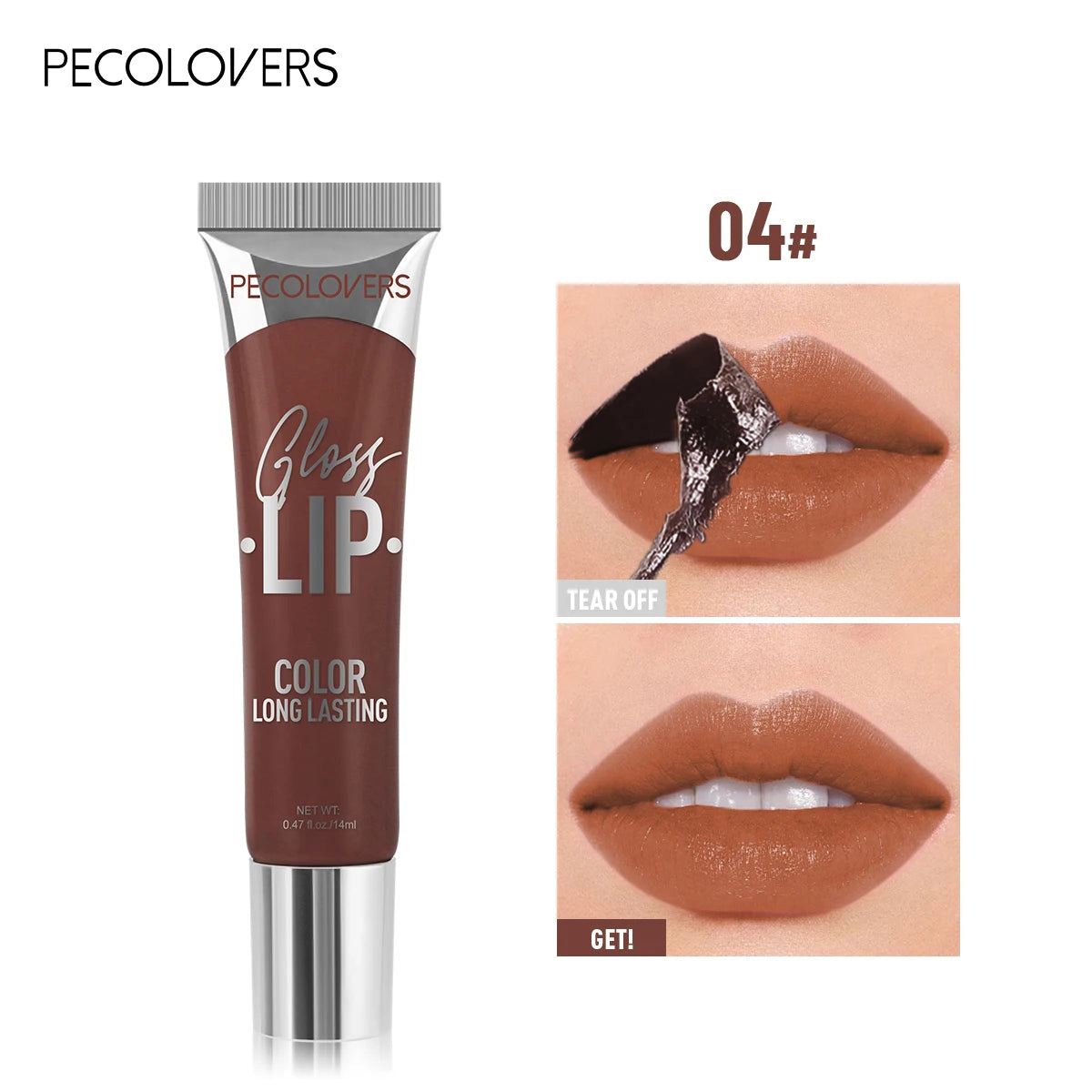 6-color Liquid Peel-off Lip Gloss Waterproof Long-lasting Peel-off Lip Gloss Non-stick Cup Makeup Moisturizing Makeup for Women - Fullshopping