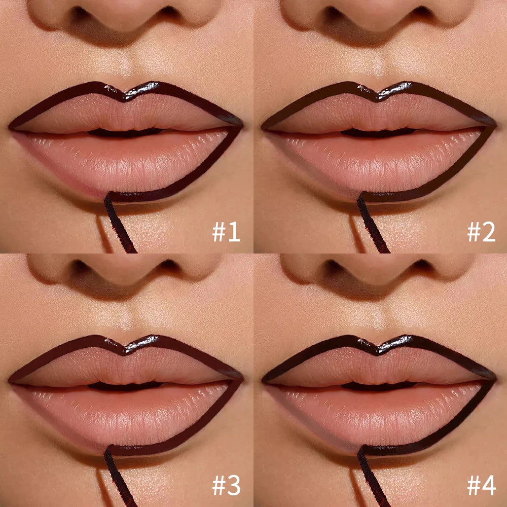 Waterproof Lip Liner Peel Off Tattoo Lipgloss Waterproof Long Lasting Matte Lip Tint Brown Contour Tear-off Lips Stain Cosmetic - Fullshopping