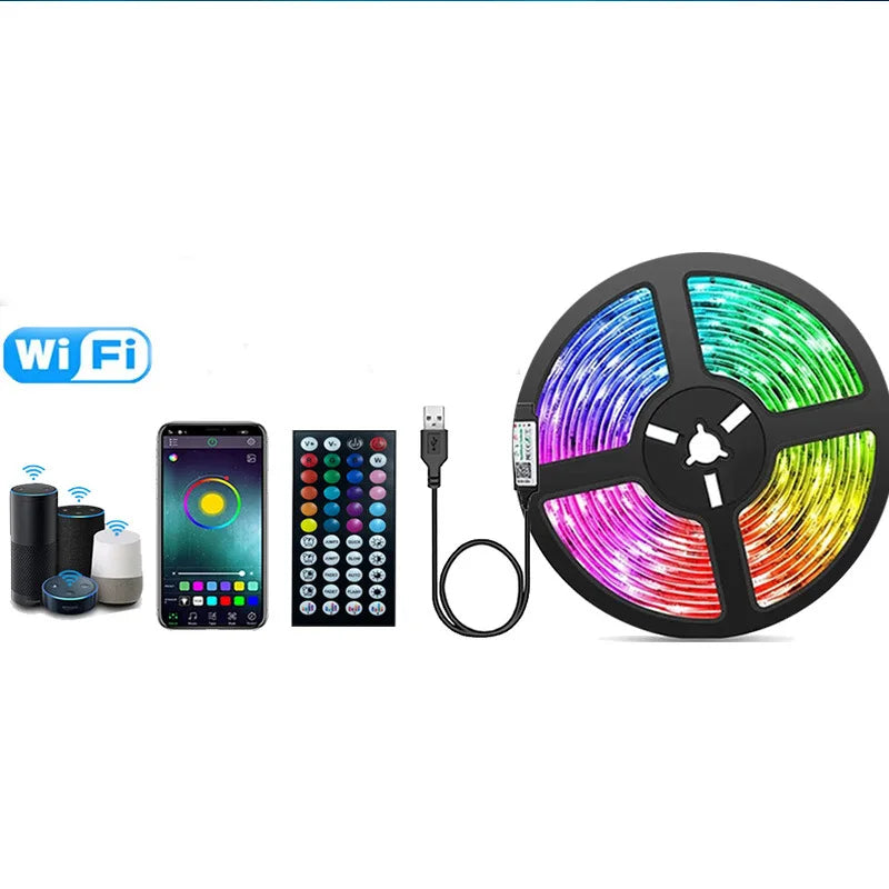 LED Strip Lights RGB 3535 ,5V 1M-30M,16 million colors, RGB , Led Strip Lighting Music Sync, Color Changing for Party Home - Fullshopping