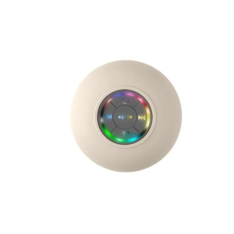 Mini Bluetooth Speaker Portable Waterproof Suction Cup Wireless Handsfree Speakers Illuminated LED Light for Showers Pool Car - Fullshopping