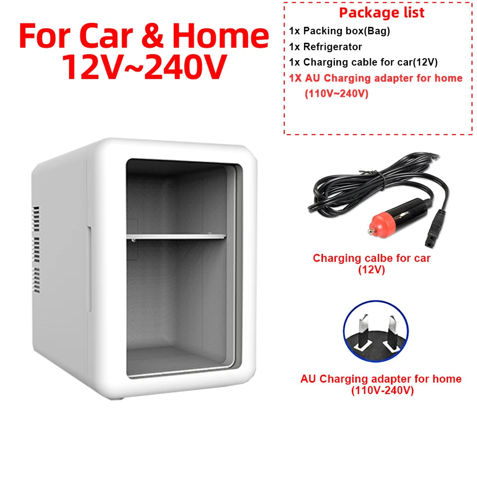 4L Mini Beauty Refrigerator With Cooling And Heat  Both Car Home Use Refrigerated Storage For Skincare Products To Keep Fresh - Fullshopping